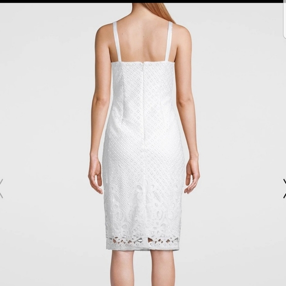 White House Black Market White Eyelet Lace Dress ♥ - Picture 3 of 9